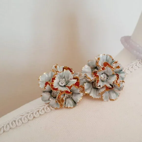 Sandor Vintage Enamel Necklace & Earring Set